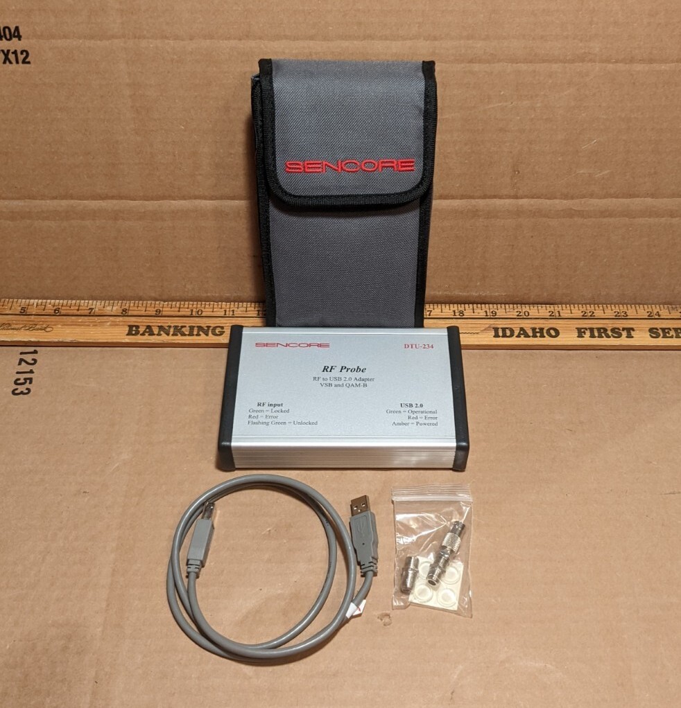 Sencore DTU-234 RF Probe RF To USB 2.0 Adapter VSB And Qam-B RFxpert ROHS Compli