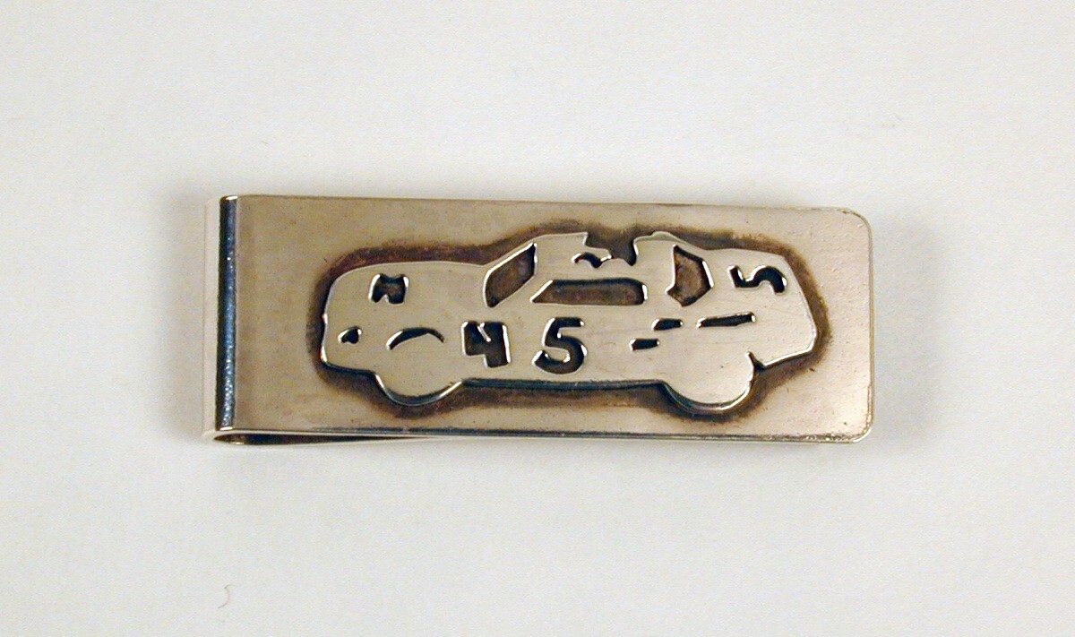 Sterling Silver Handmade Muscle Car Money Clip "Cuda"  Free U.S. Shipping