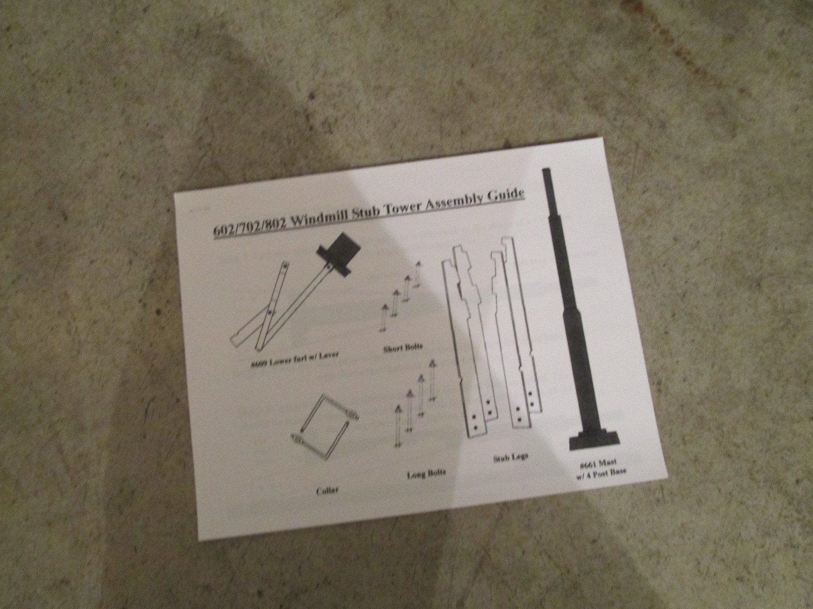 Aermotor Windmill Stub Tower Assembly Guide