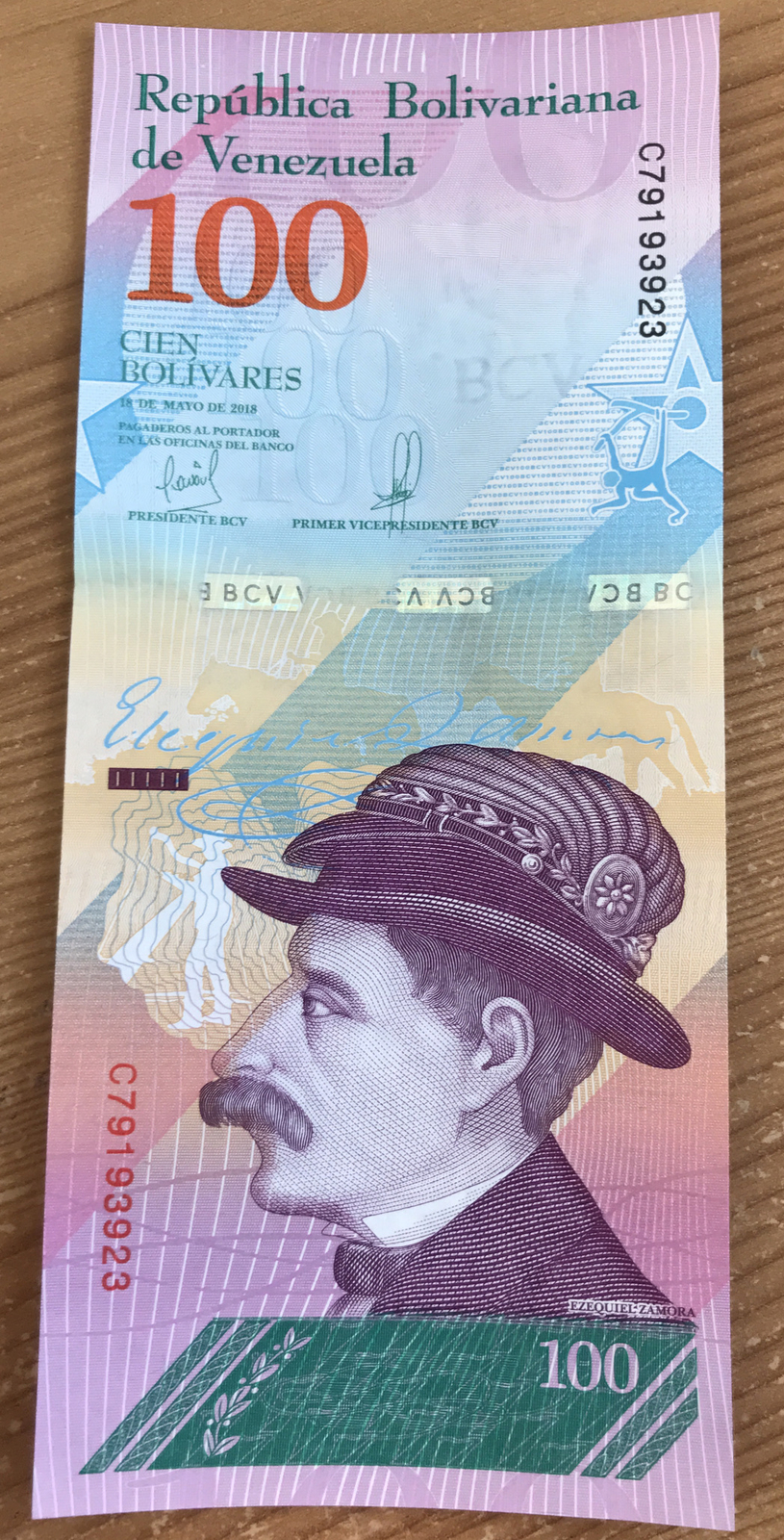 Venezuela 100 Bolivares Soberano Banknote. 2018. p106. Unc.