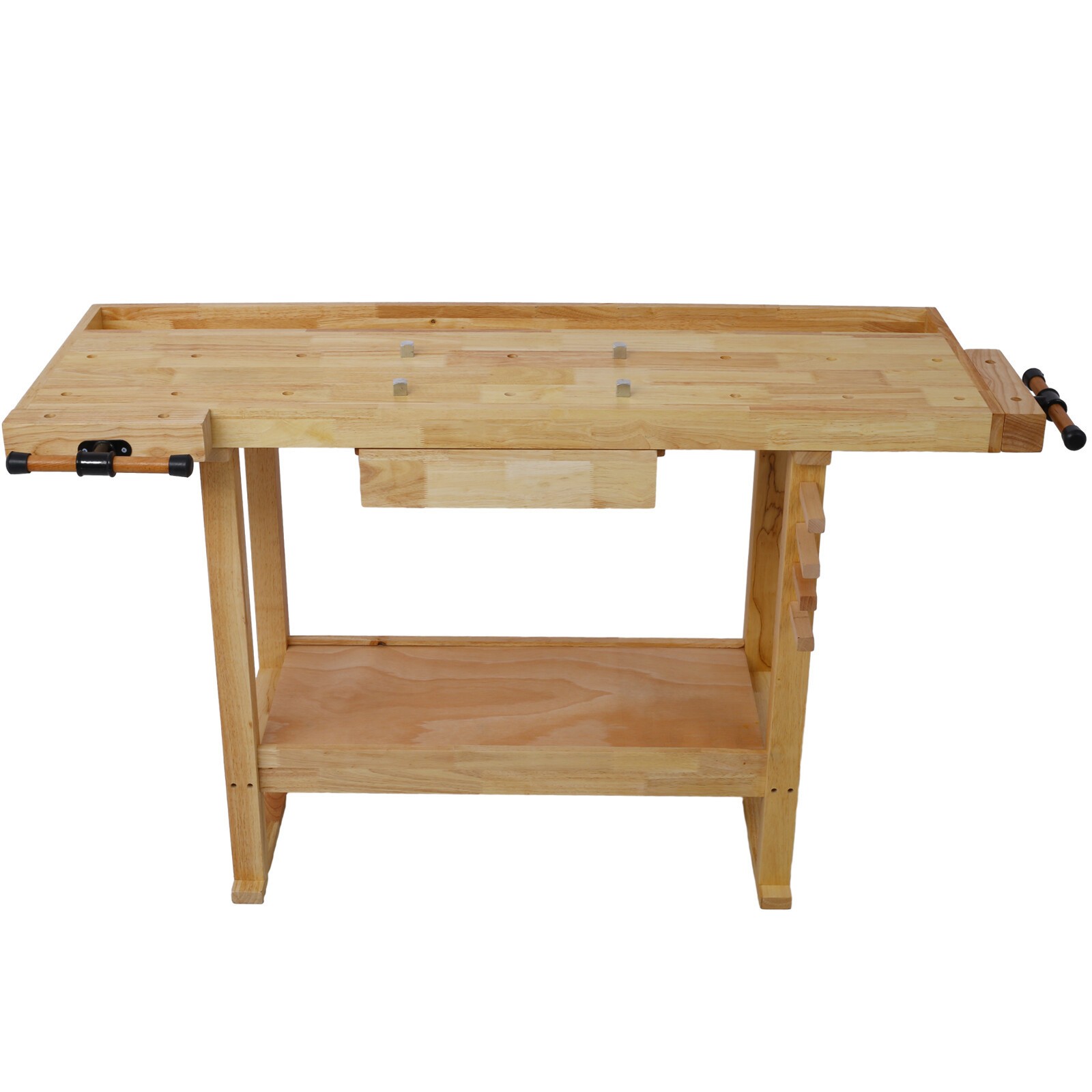 55 in Workbench Wooden Work Bench Table Workstation for Garage Workshop Home