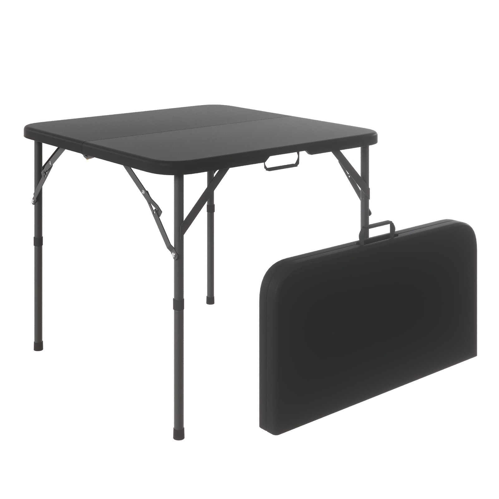 34" Square Folding Table,Fold-in-Half Plastic Card Table,Picnic Party Event