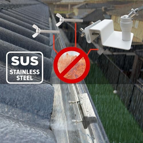 Stainless Steel Universal Solar Panel Gutter Mount for Eufy, Arlo, Wyze,