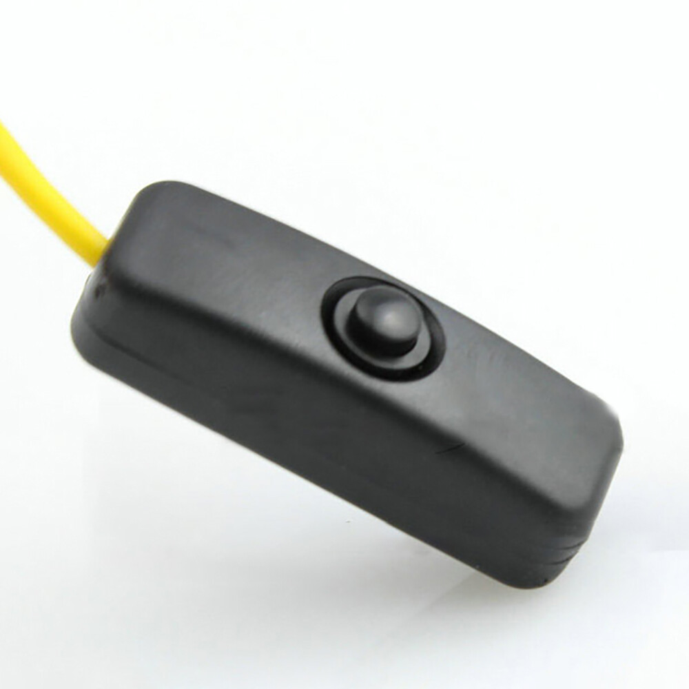 Mini Black Round Push Button Switch Rectangular Cover Self-Locking Online Switch