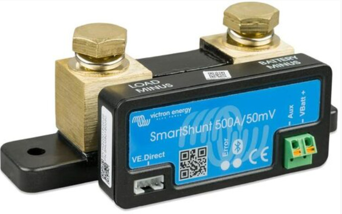 Victron Energy SHU050150050 SmartShunt 500A/50mV Battery Shunt, IP21