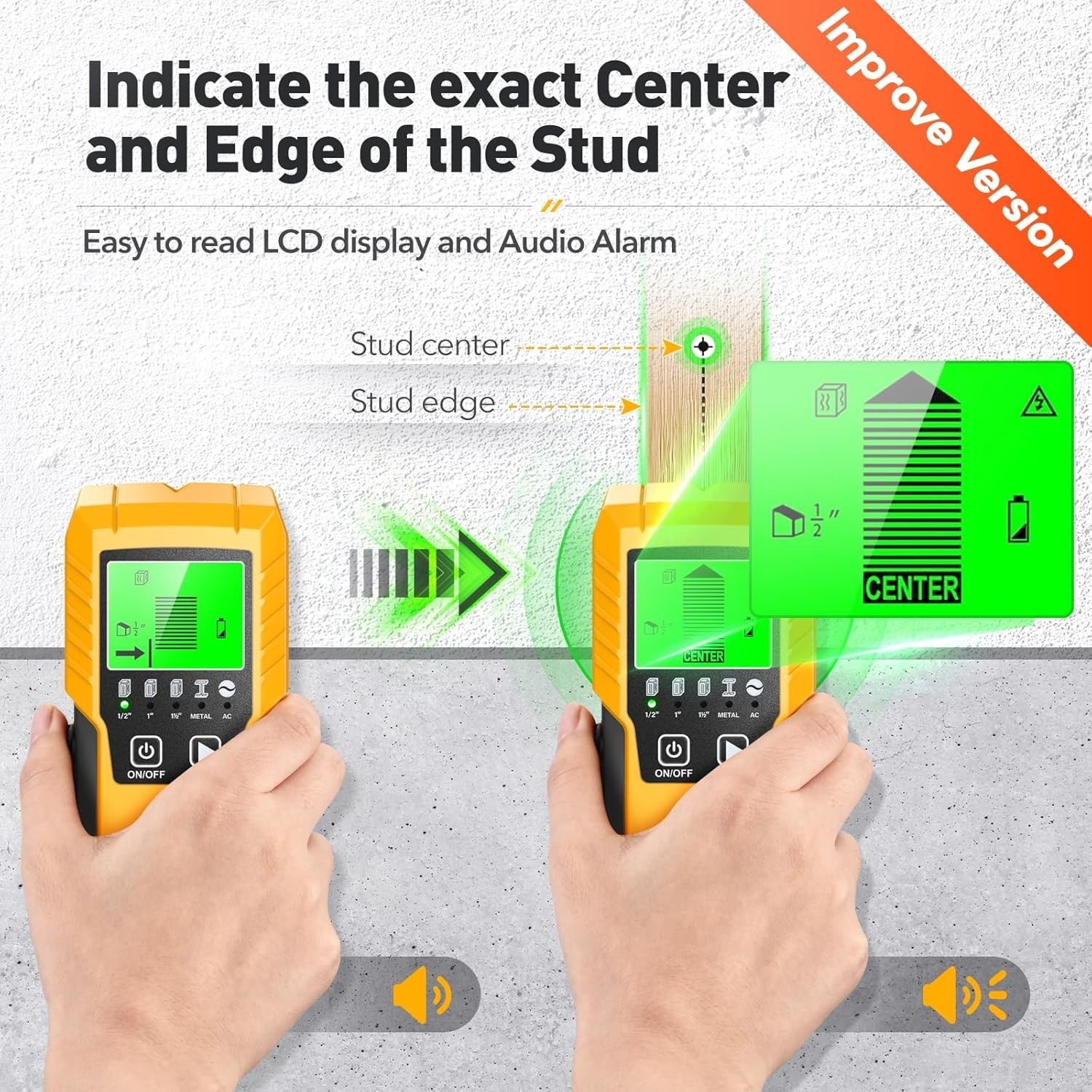 Escaner De Pared Stud Finder - Detector De Madera Electrico 5 En 1, Escaner NEW