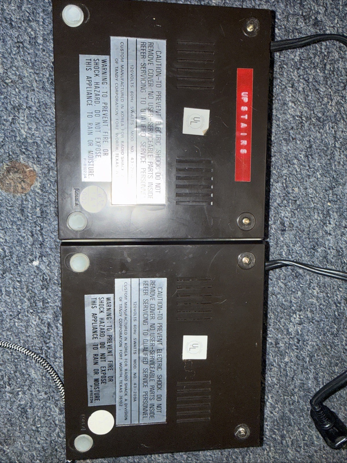 VTG Realistic Plug'n Talk FM Wireless Intercom System 43-212C Untested Powers Up