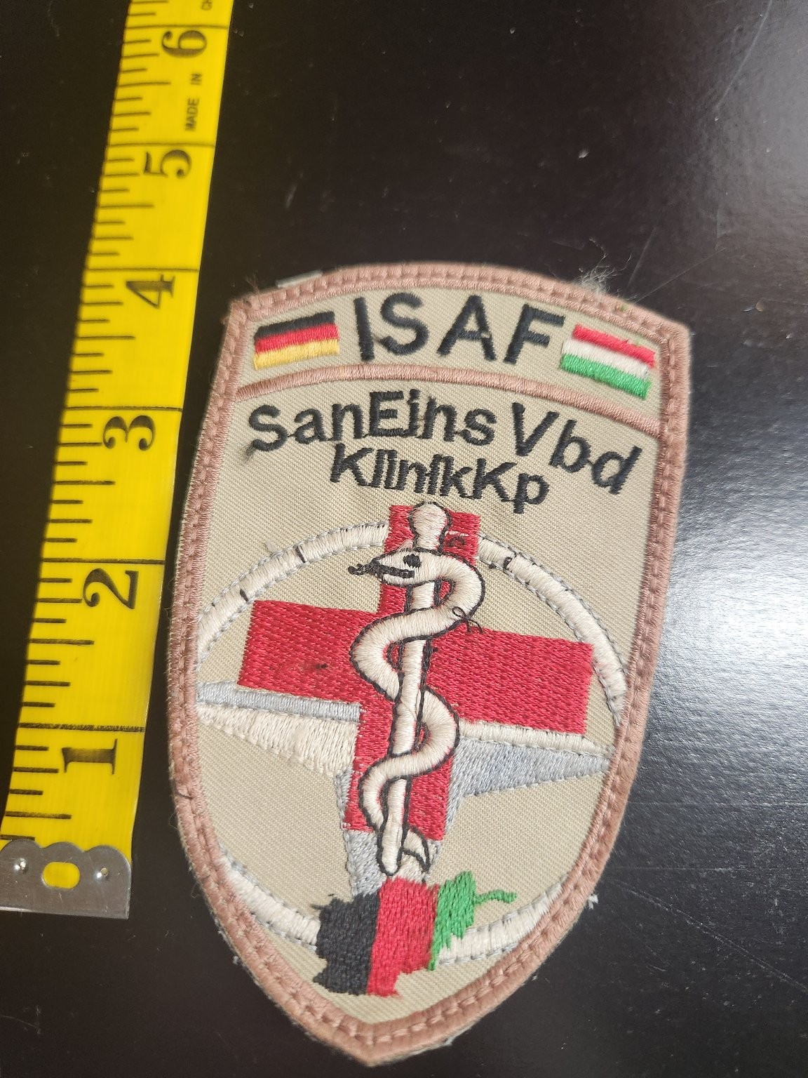 ISAF German Hungarian Medical Task Force Patch Afghanistan Tan