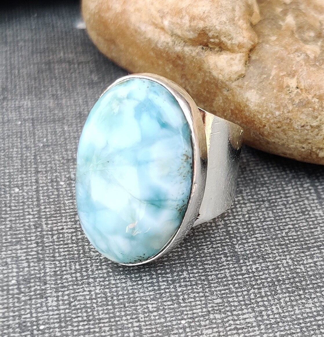 Larimar Gemstone Amazing Handmade 925 Sterling Silver Jewelry All Size SR75