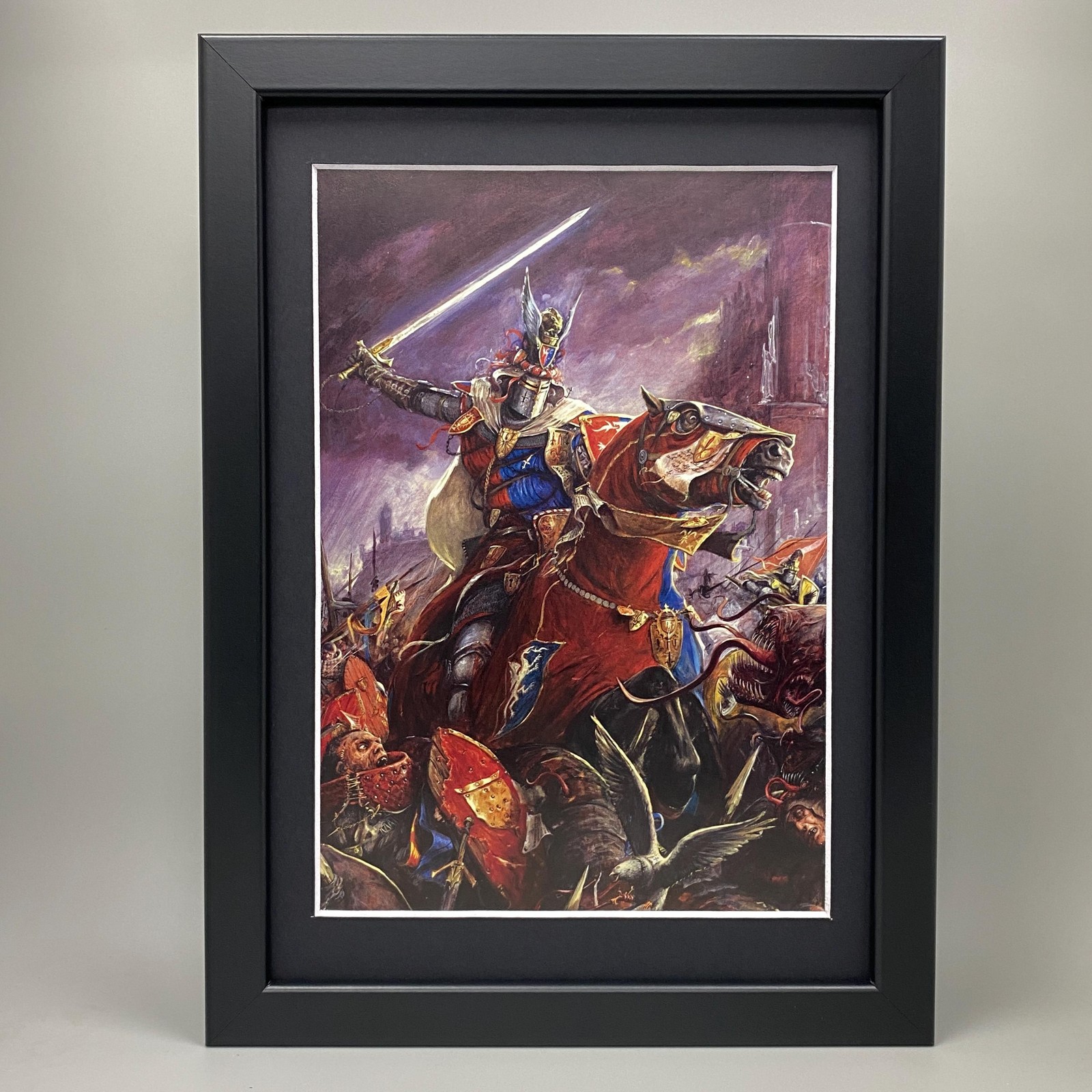 BRETONNIA FRAMED ART BRETONNIAN KNIGHTS ERRANT WARHAMMER THE OLD WORLD AOS