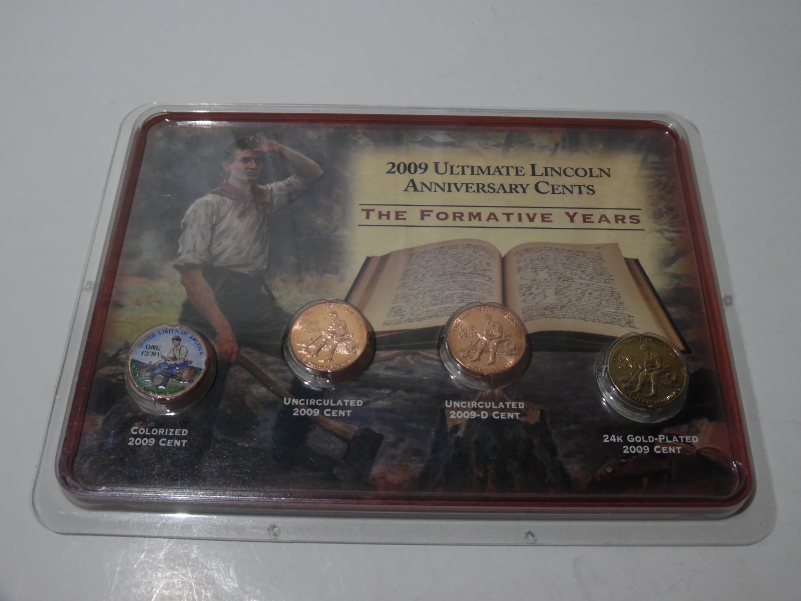 2009 Ultimate Lincoln Anniversary Cents The Formative Years 4 Coin Set