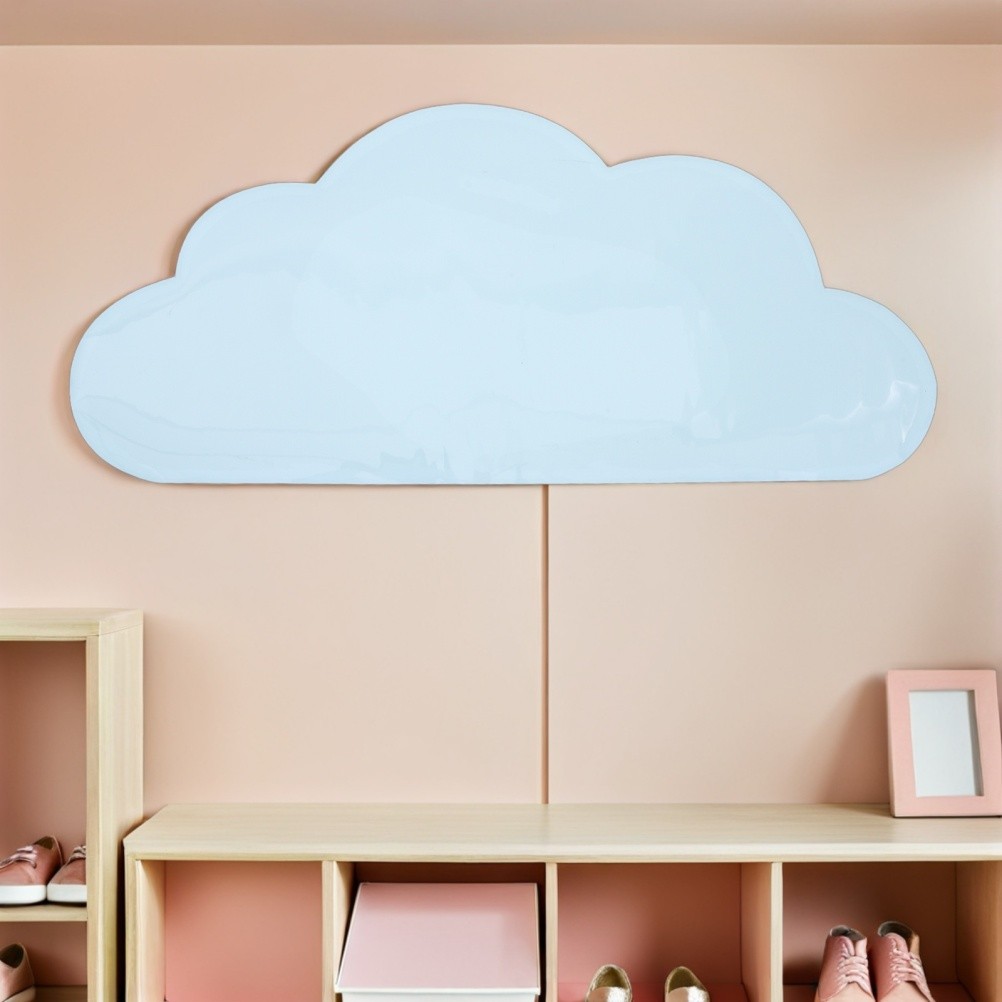 Sky Blue Sticky Whiteboard Sheet Cloud Shaped Self Adhesive Message Board