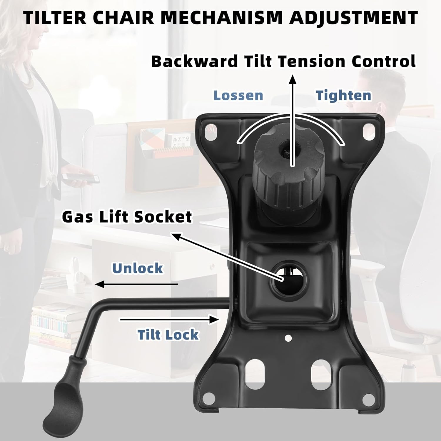 Repuestos para silla de oficina de 227 kg (500 lb), con base de 15 cm x 26 cm (6