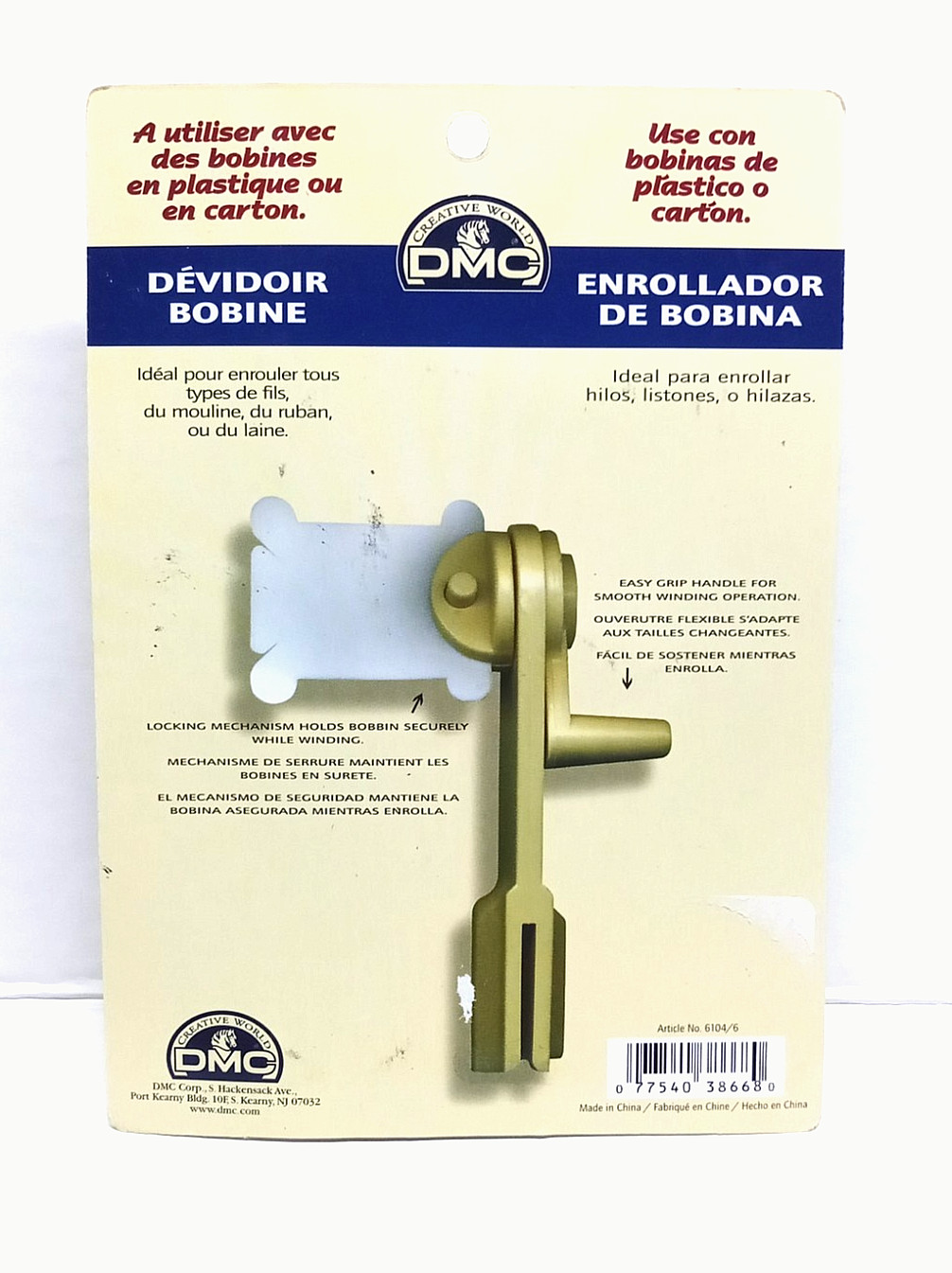 DMC Bobbin Winder for Floss Ribbon Threads or Yarns