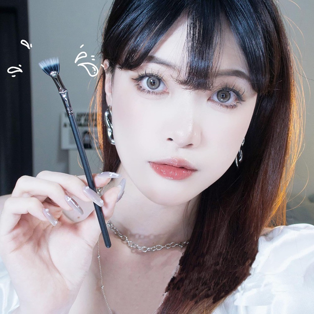 Fan Mascara Brushes Eyelash Eyebrow Brushes Set Makeup Tools Ended Eye