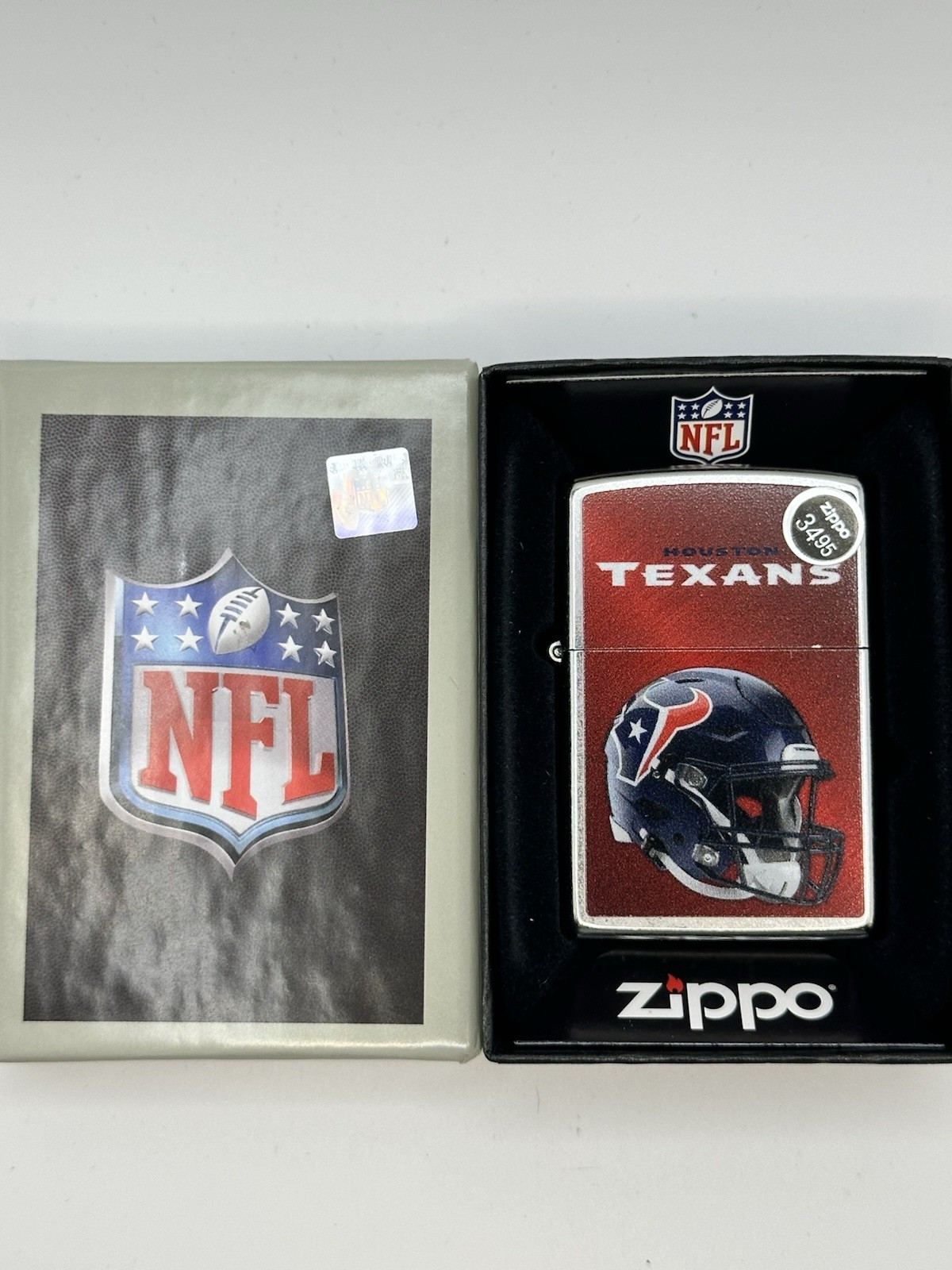 Houston Texans Helmet NFL Chrome Zippo Lighter NEW 48430