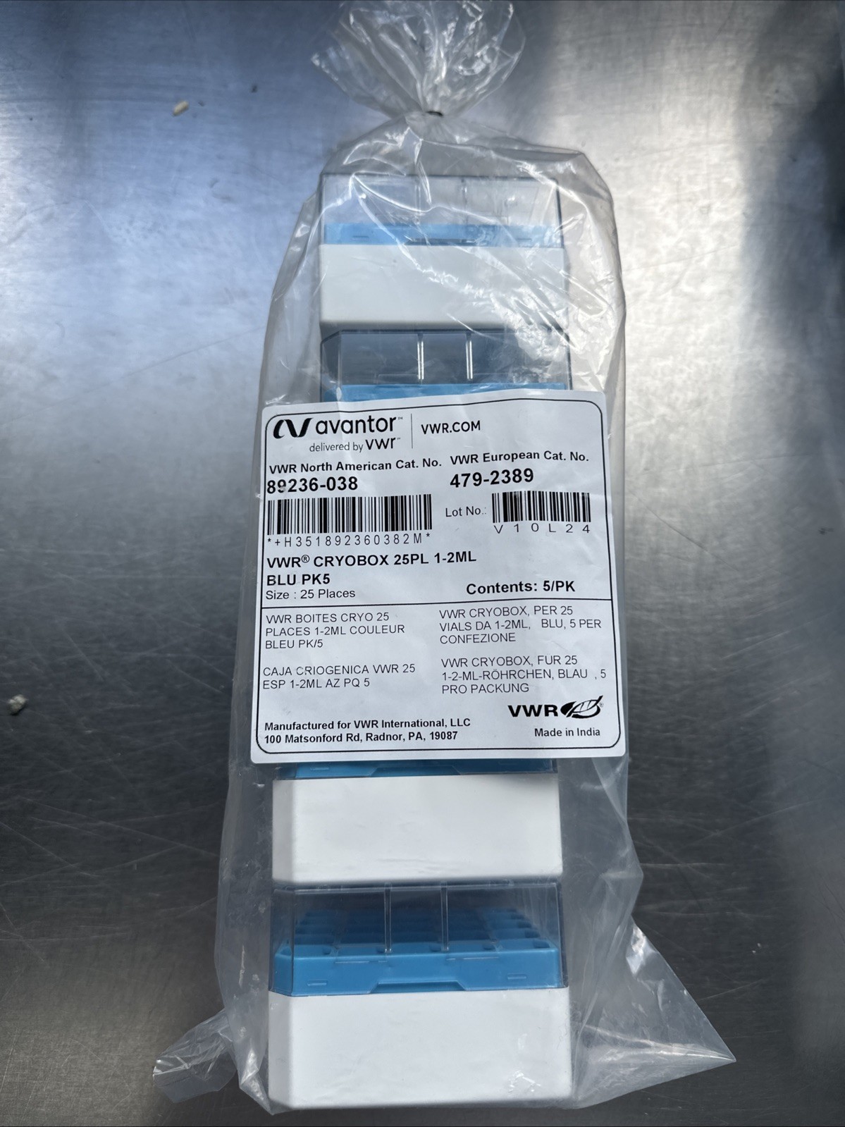 VWR Cryobox 25pl 1-2ml 89236-038
