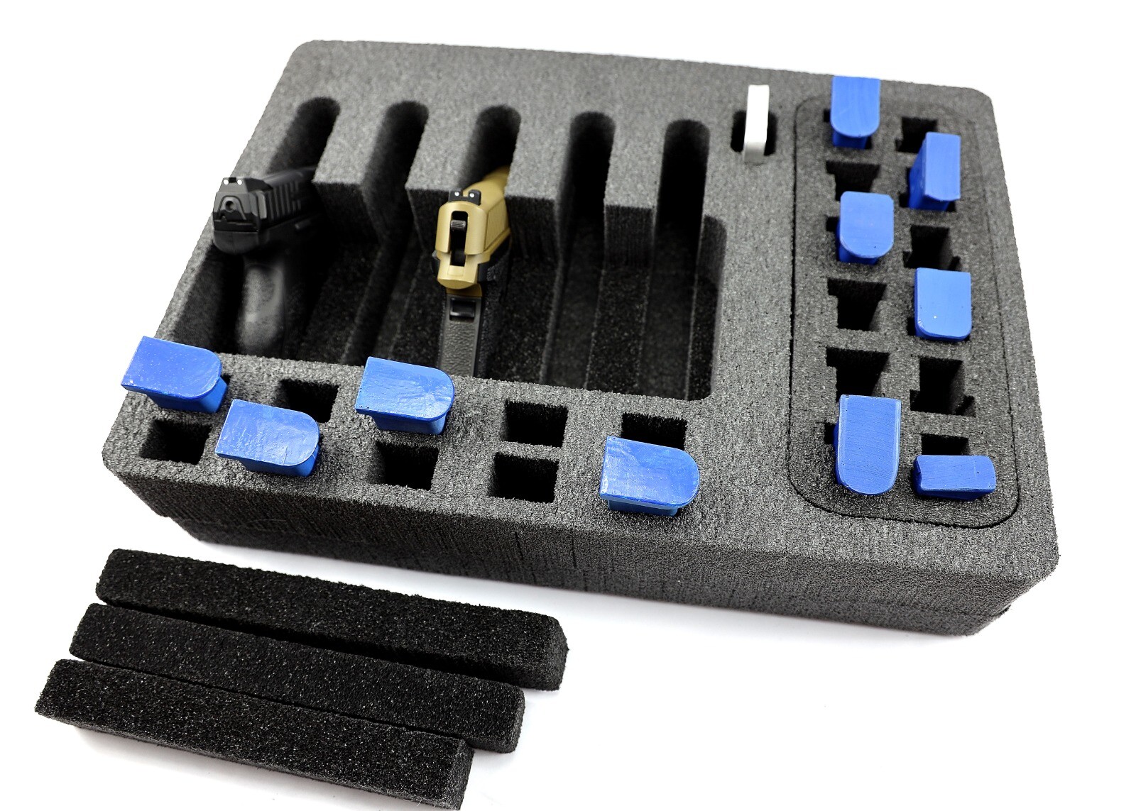 New 5 pistol Quick Draw handgun foam insert +storage fits your Nanuk 930 case