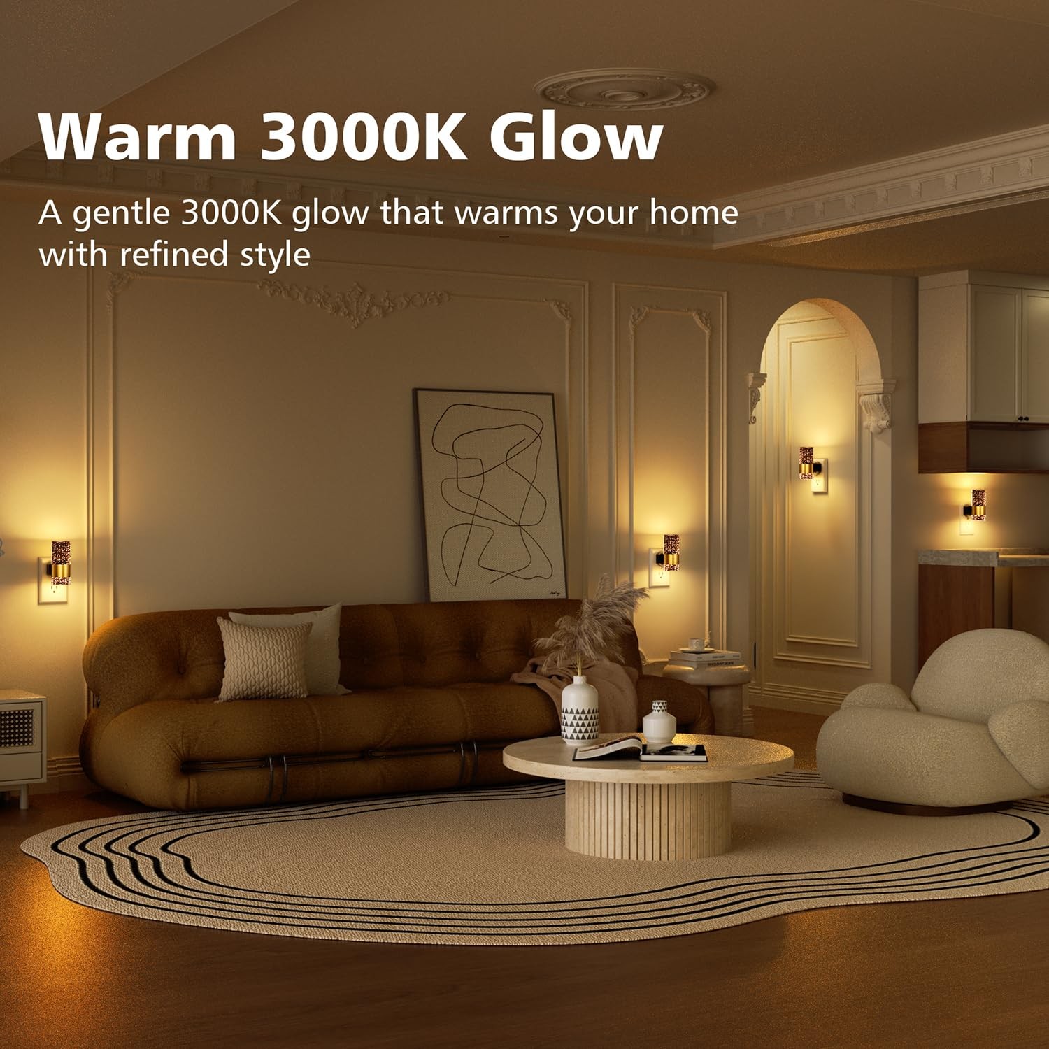 Night Lights Plug into Wall, 2 Pack Dimmable Plug in Night Light with Dusk to...