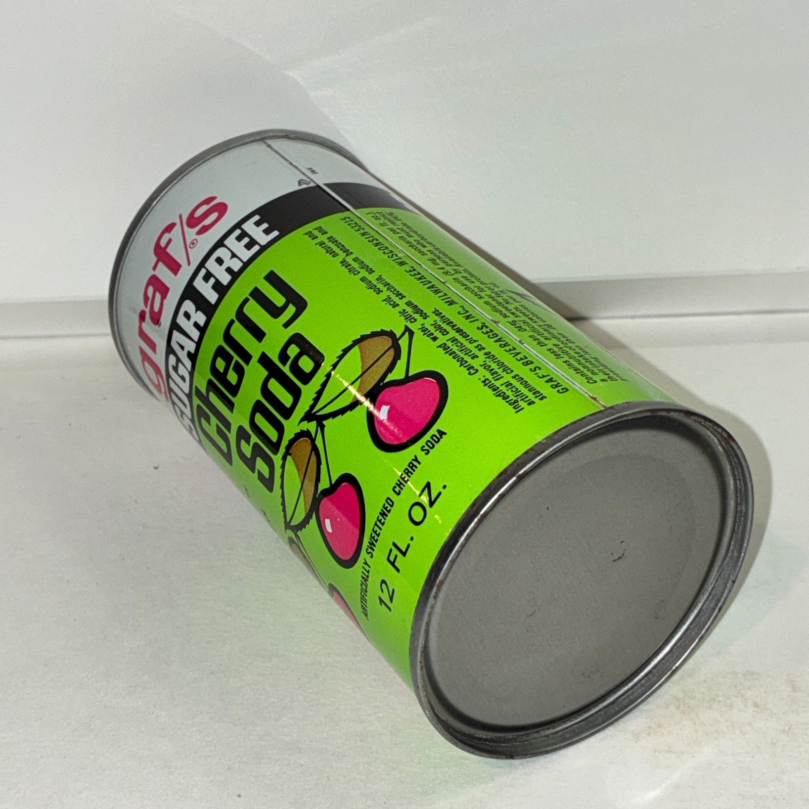 Graf's Sugar Free Cherry Soda can