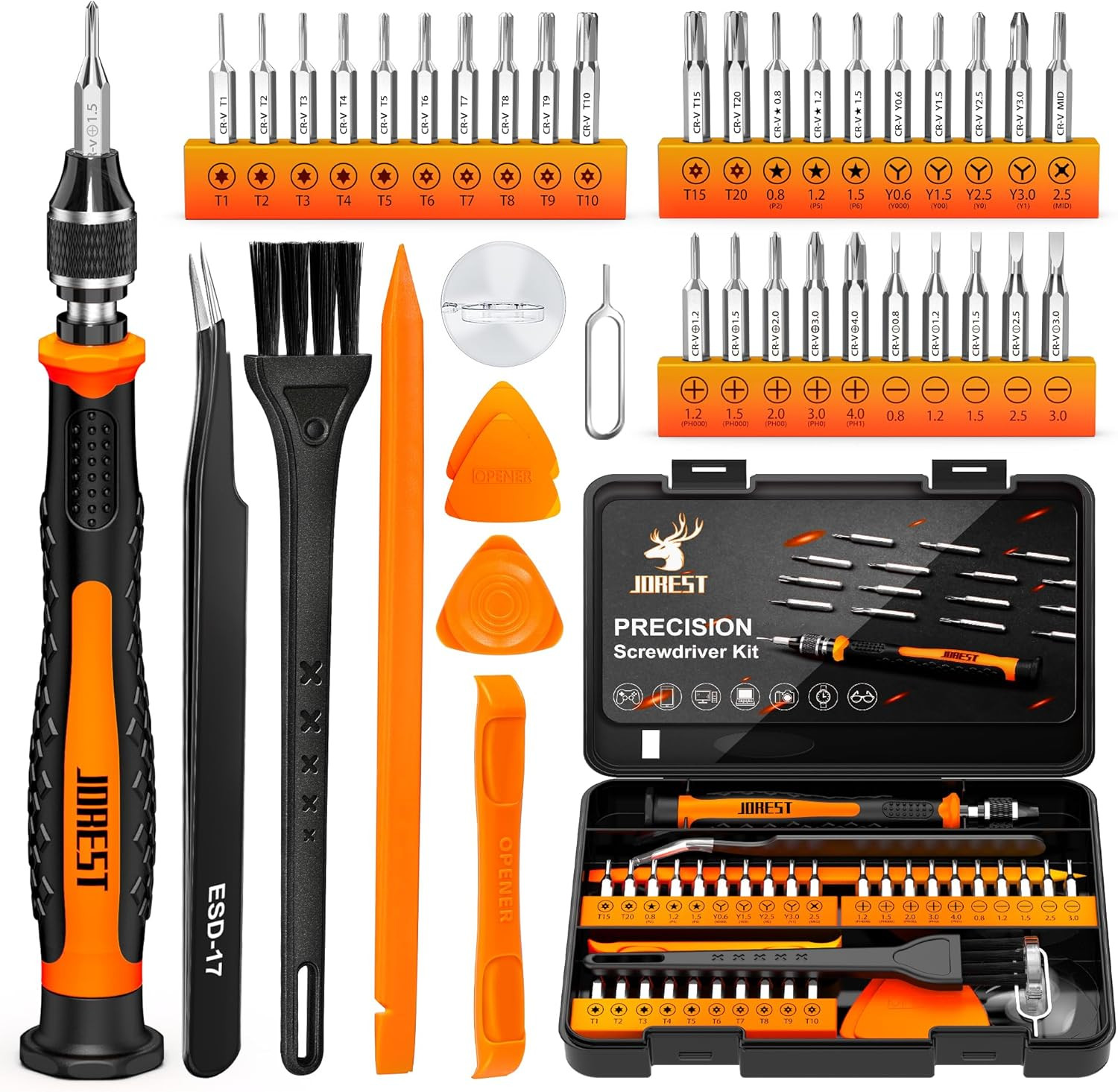40Pcs Small Precision Screwdriver Set with Torx Triwing Phillips, Mini Repair