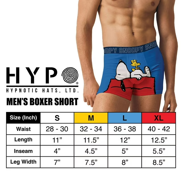 Peanuts Men's Character 2-Pack Boxer Brief and Crew Sock Set Size M