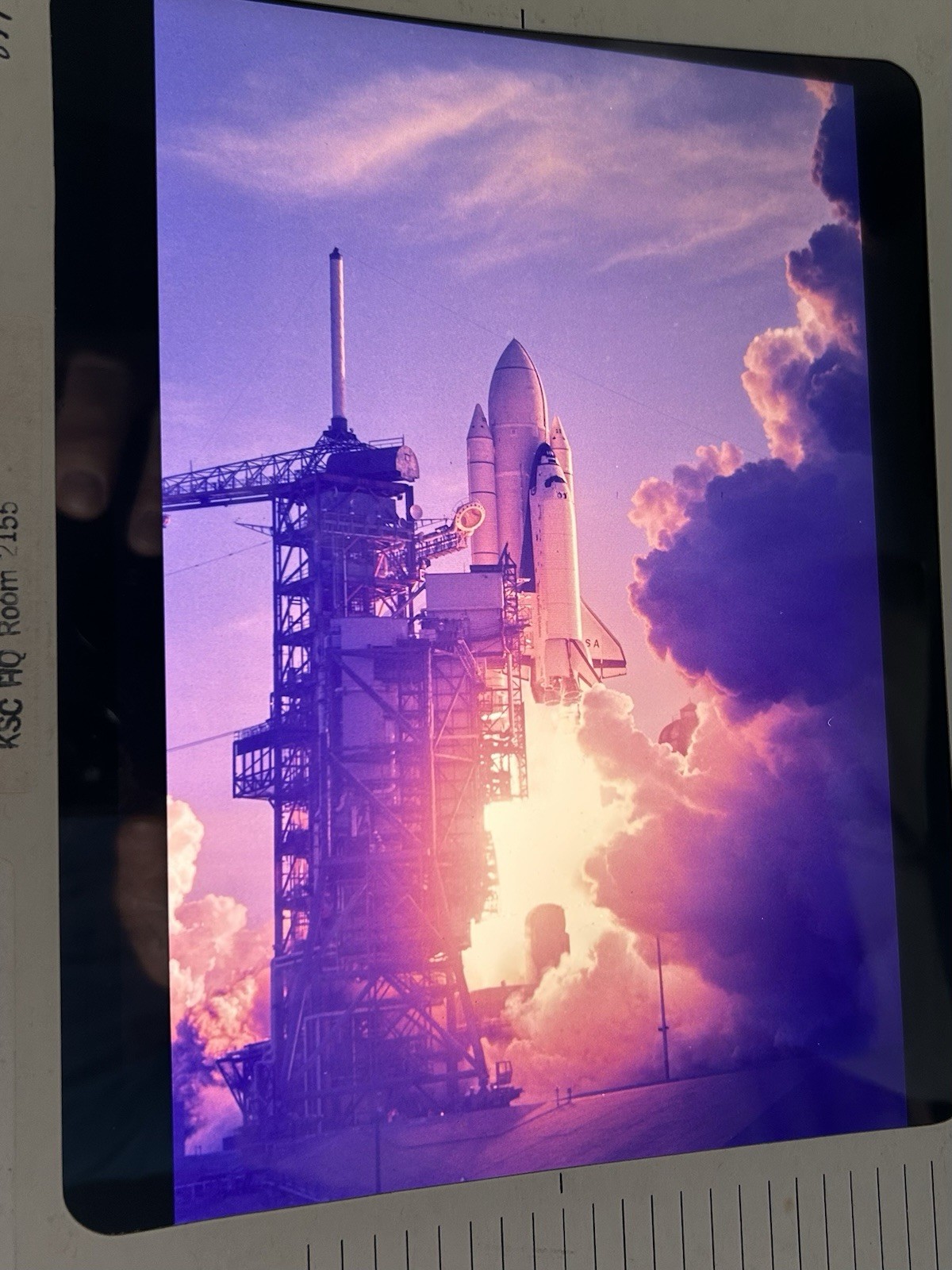 1981 NASA KSC Space Shuttle Columbia STS-1 Liftoff Presentation Transparency-362