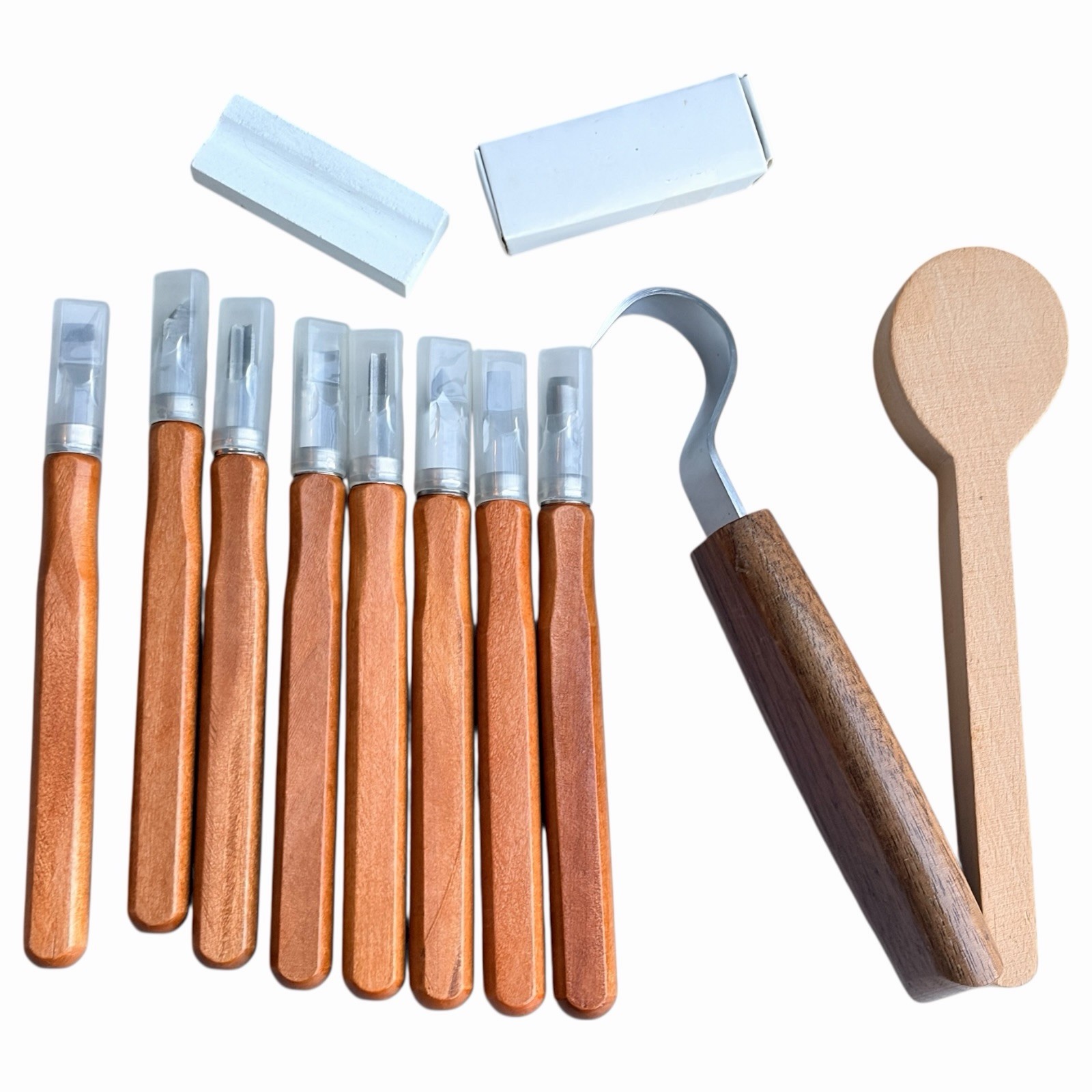 9pc Wood Carving / Whittling Tool Kit Knife Set w/ Case 9 Piece