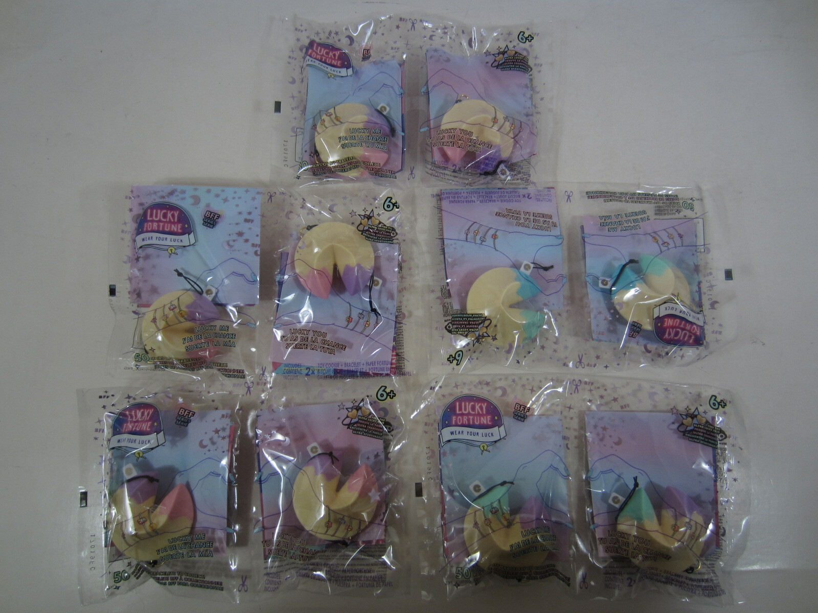 10x LUCKY FORTUNE Cookie BFF Series Lot of 5x 2 packs Surprise Mystery Bracelets