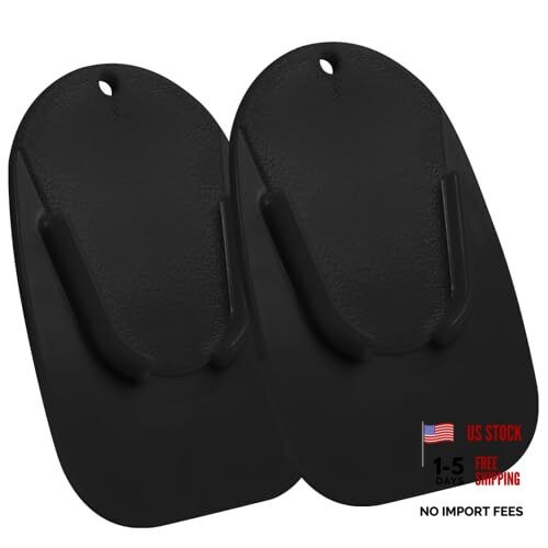Motorcycle Support Pad Moto Motorcycle Foot Kickstand Support Plate 2 PCS Black