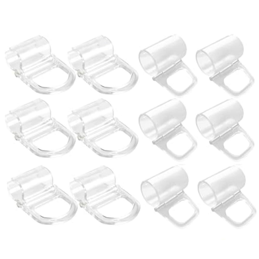 Functional Roller Blind Pull Clips for Window Shades Transparent 12pcs