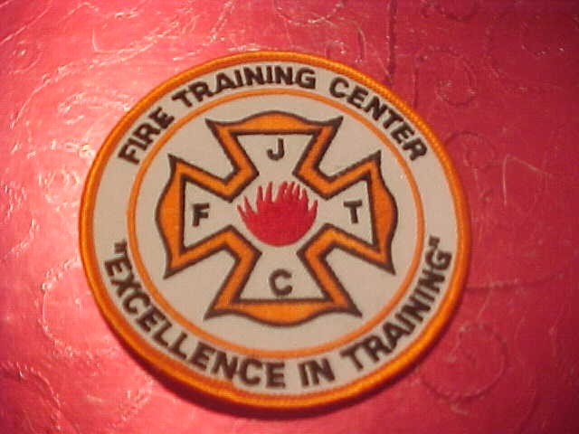 FIRE TRAINING CENTER FIRE PATCH SHOULDER SIZE UNUSED 3 1/2 INCH