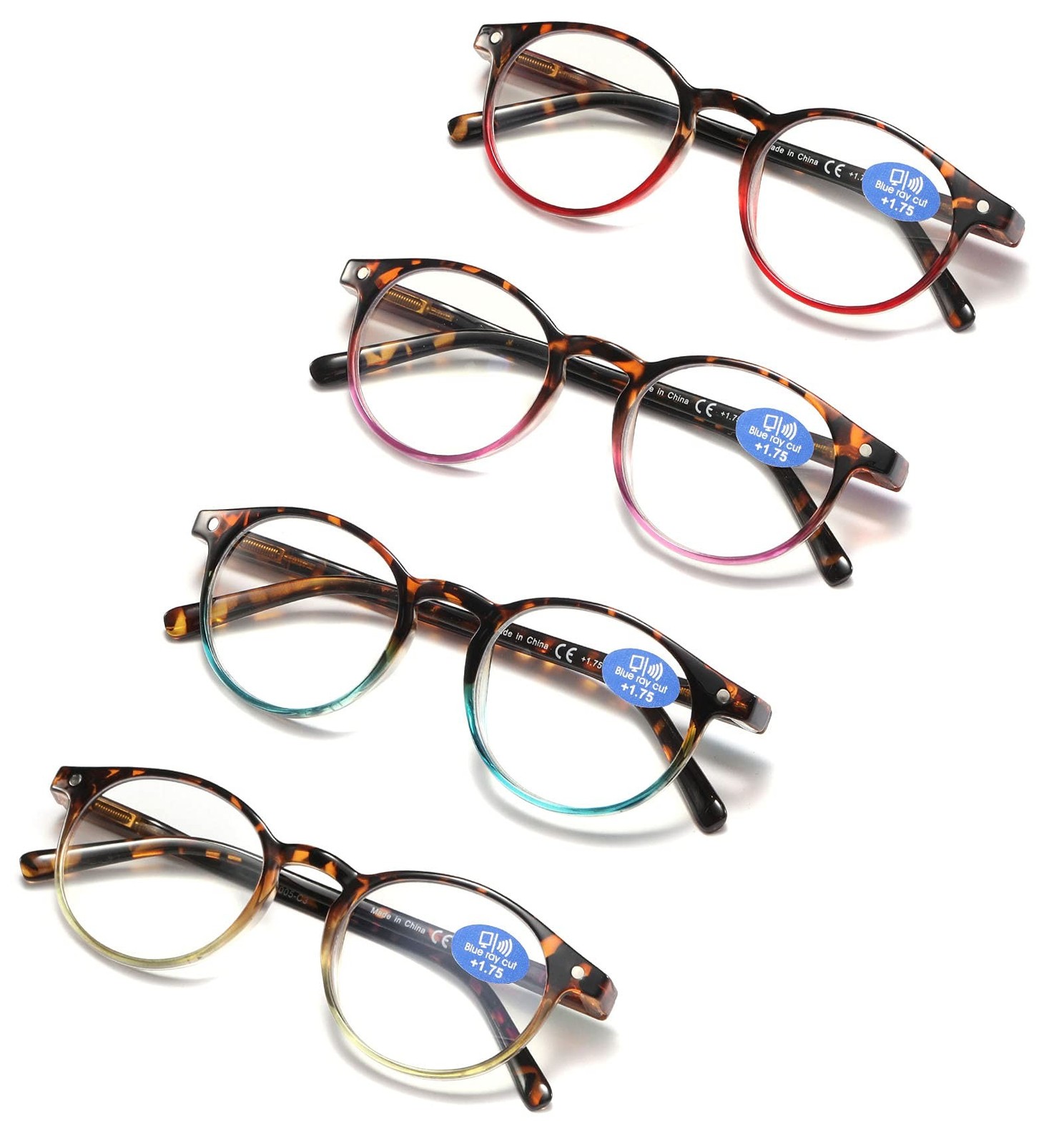 Reading Glasses for Women - Blue Light Blocking Ladies Spring Hinge Readers w...