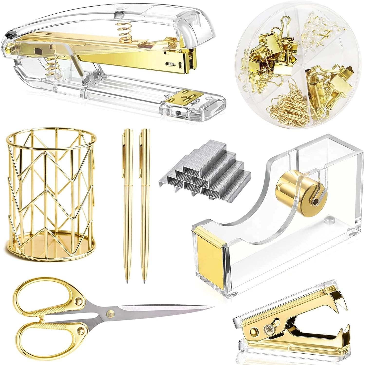 Accesorios de escritorio Juego de suministros de oficina Juego de grapadora NEW