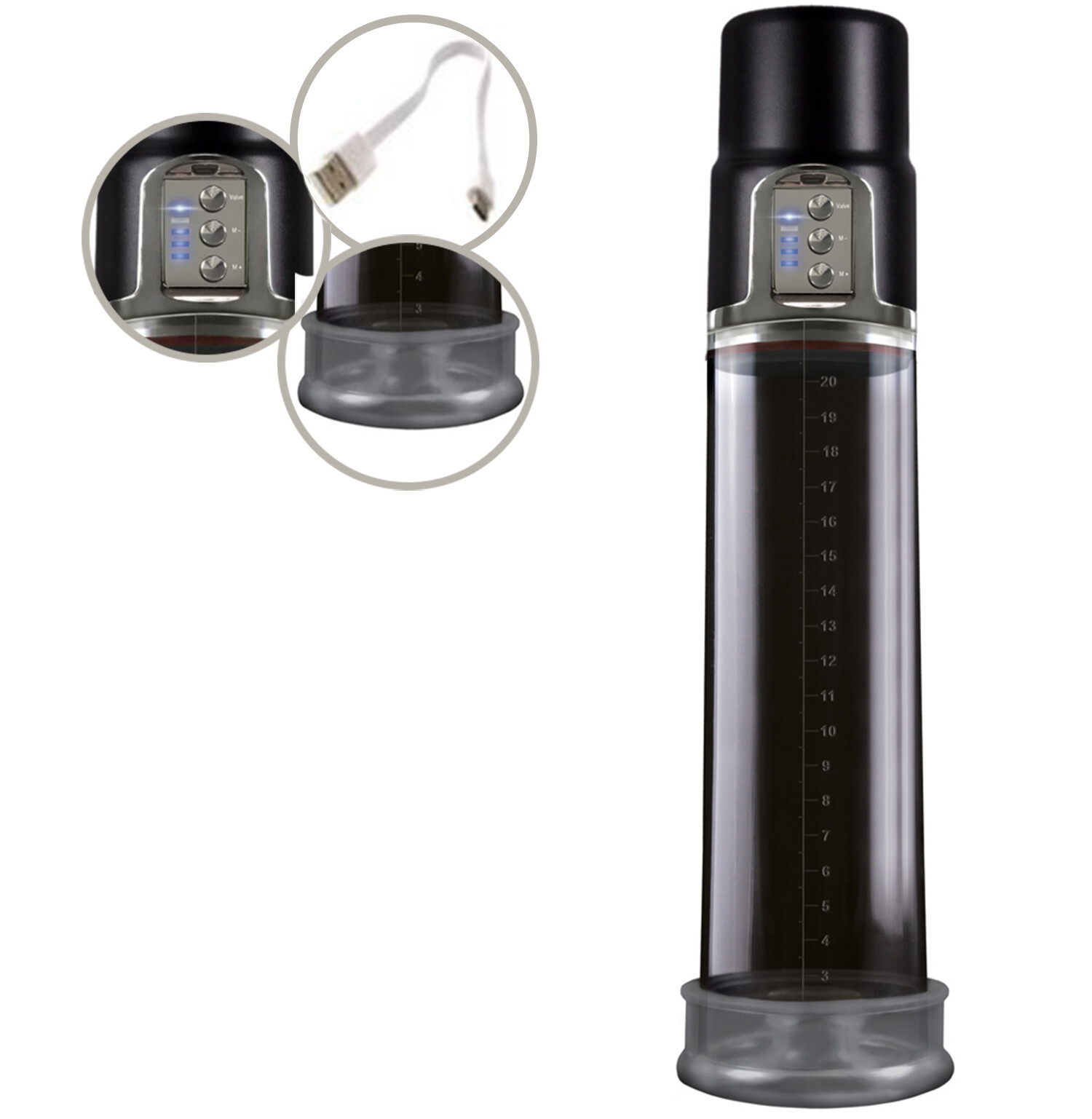 Renegade Powerhouse Penis Pump Black Cock Stretcher Male Enlargement Enhancer