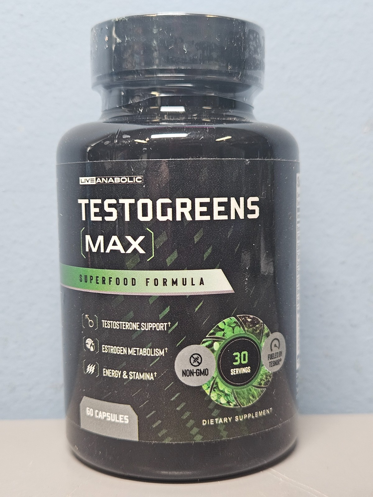 Live Anabolic Testogreens MAX Superfood Formula 60 Caps - New Sealed Exp 3/2028