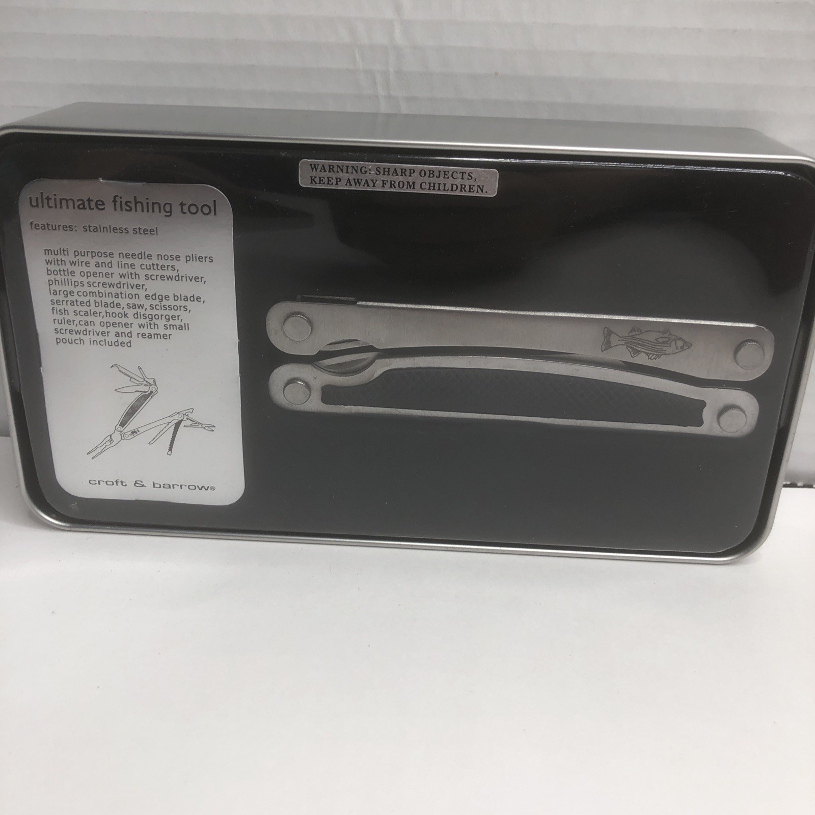 New in Tin Croft & Barrow Ultimate Fishing Tool. Stainless Steel Multi Purpose