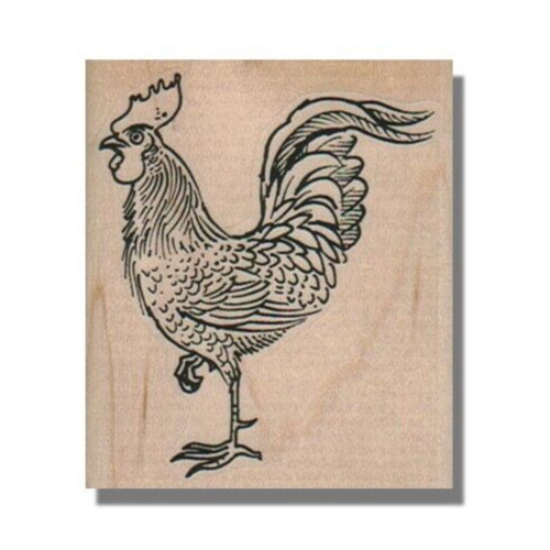 Mounted Rubber Stamp, 1 Foot Chicken, Farm,Animal,Rooster,Chicken Stamp,Bird,Hen