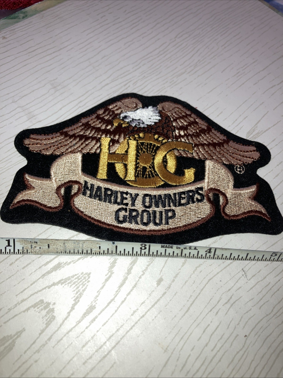 HARLEY DAVIDSON OWNERS GROUP HOG EAGLE PATCH 4-1/2” X 3”