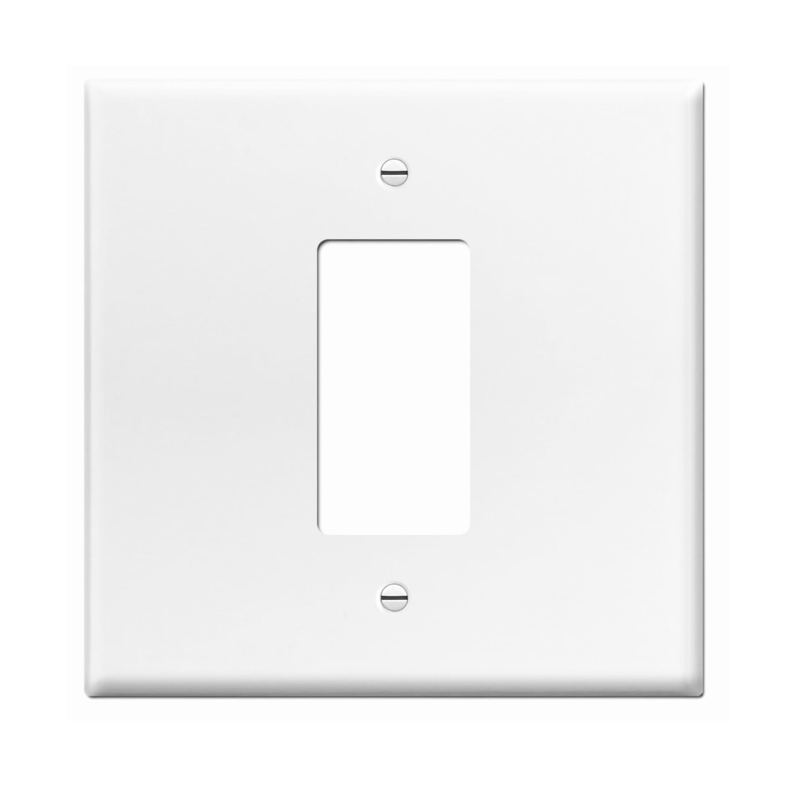 Oversized Metal Light Switch Plate 5.5” Jumbo 2 Gang | White Extra Large D