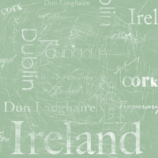 Ireland - word collage, scrapbook paper, Scrapbook Customs #34501