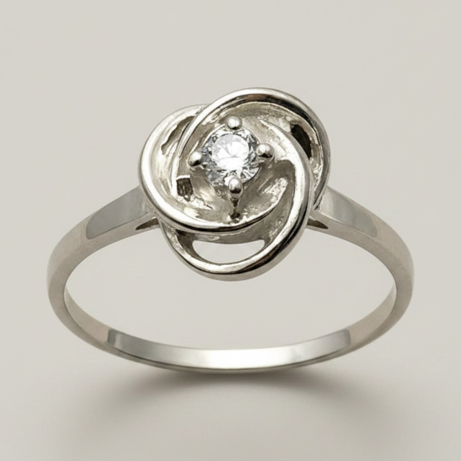 Dainty Sterling Silver Promise Ring With CZ Hallmarked 925 Nickel Free