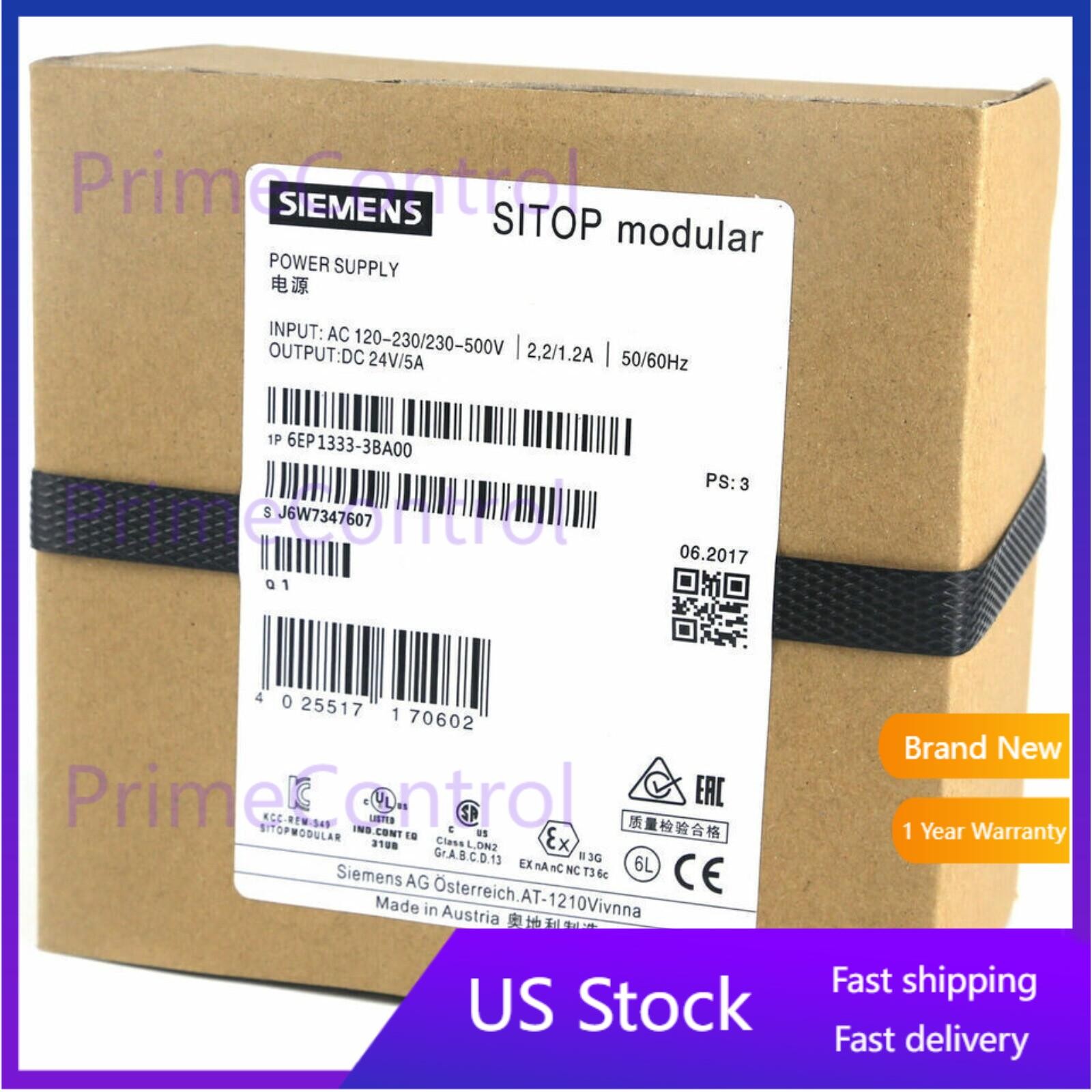 New SIEMENS 6EP1333-3BA00 Sitop Modular Power Supply