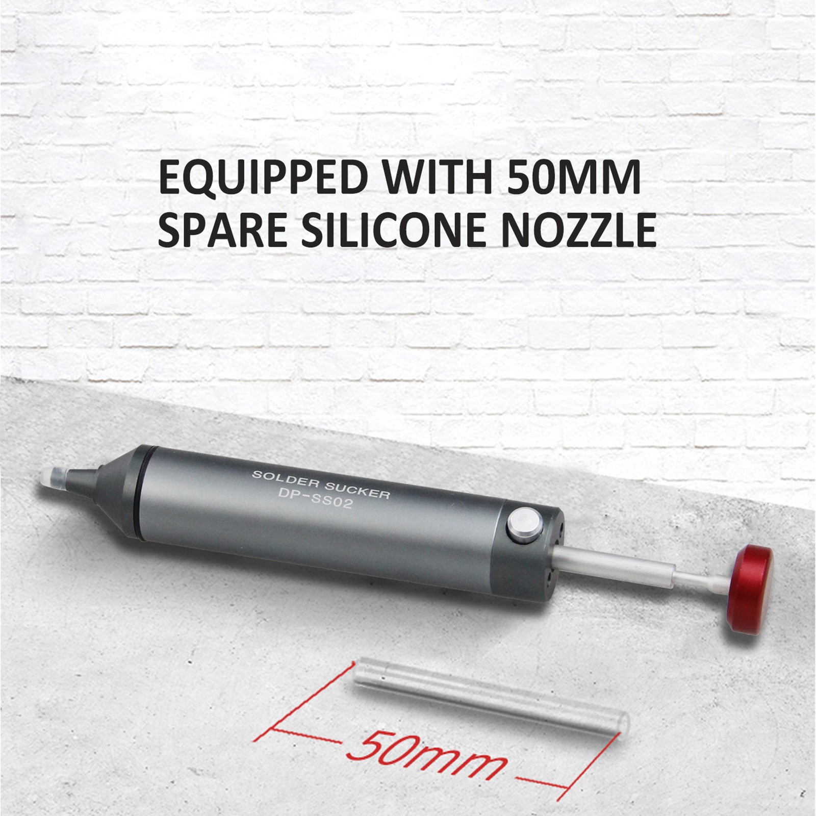1*Silicone Tip Solder Sucker Pump Remover Engineer Desoldering Pump Tool