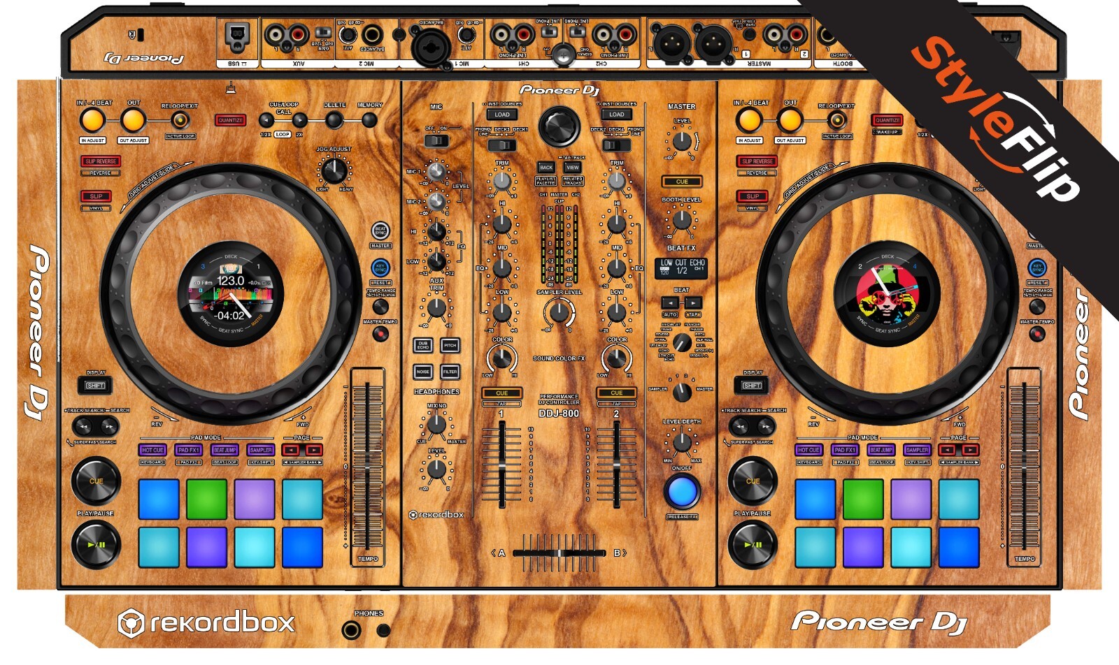 Pioneer DDJ-800 Skin | Color Wood 6 | Protective Decal | StyleFlip Skins