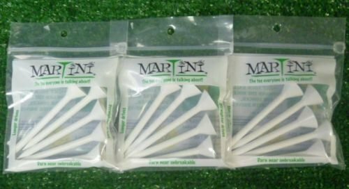 MARTINI 3 1/4" WHITE GOLF TEES - 3 PACKS