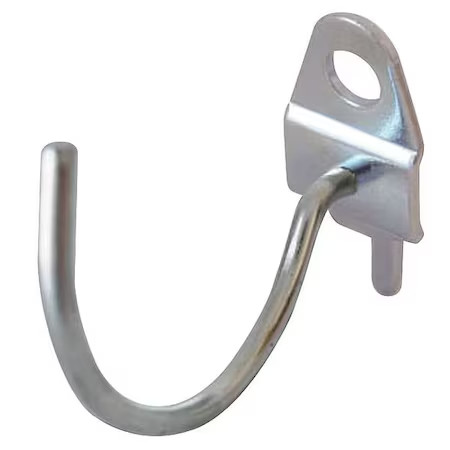 Curved Pegboard Hook, 2 1/4 In L, Pk10,  5Tpe7