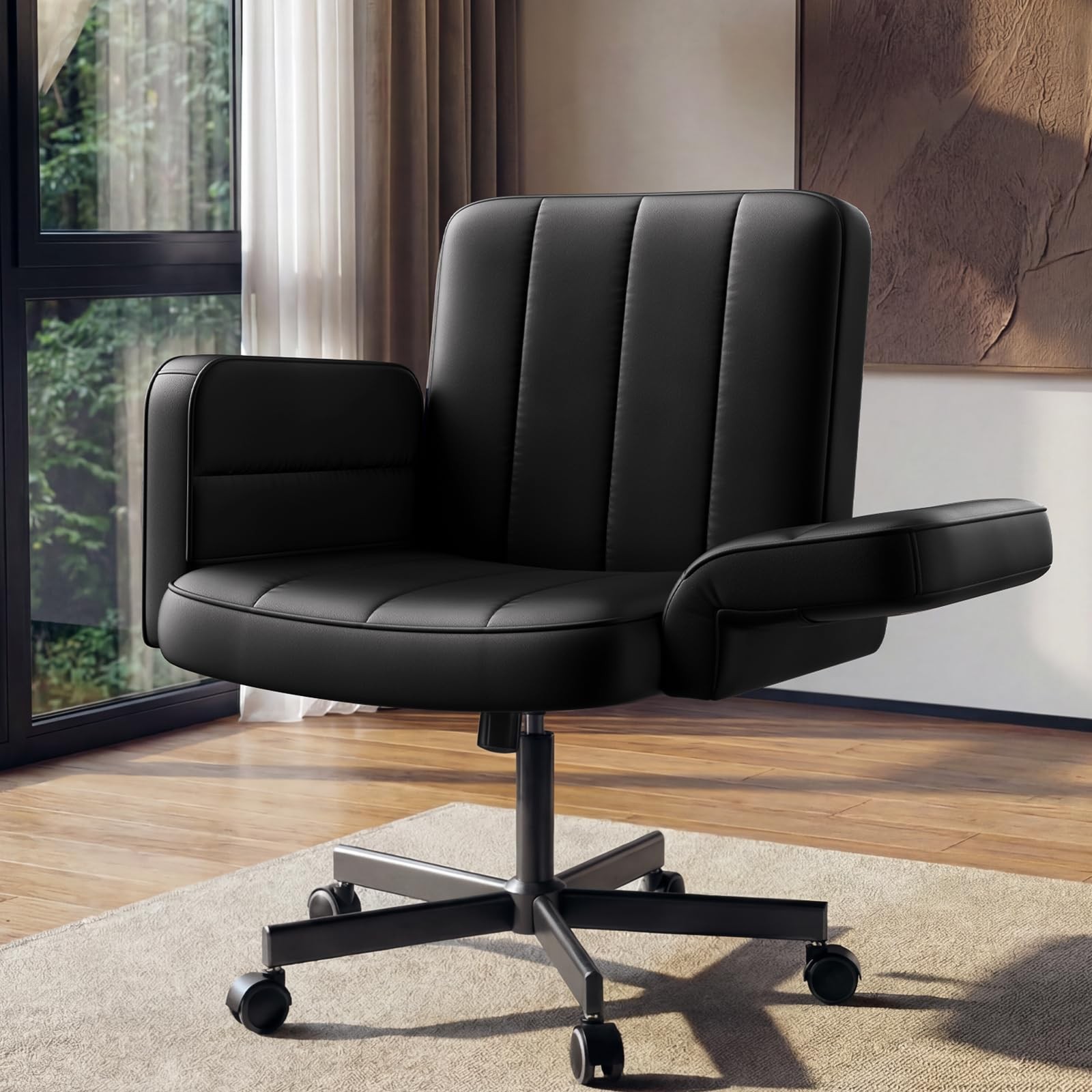 Criss Cross Chair with 6-Point Adjustable Armrests, Pet-Friendly Criss Cross ...