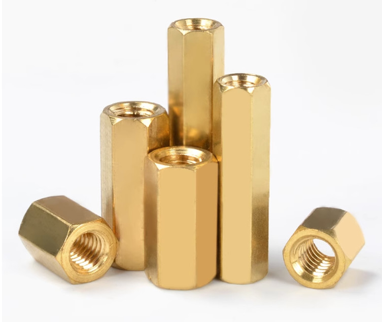 M3 M4 Brass Hex Connection Long Nuts Hexagon Connector Connecting Rod Bar Stud