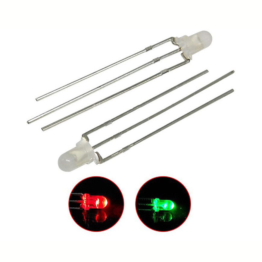 3mm LED Bi Colour Red & Green Diffused Common Anode 3 Pin LED Emitting Diode